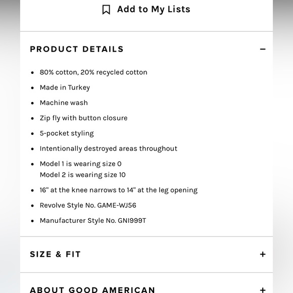 Good American 90’s with Destroyed hem - Picture 2 of 8